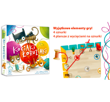 Gra Kociaki Łobuziaki - Gra Rodzinna z Przeplatanką - Nasza Księgarnia