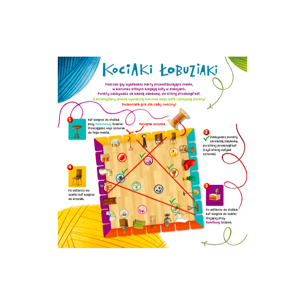 Gra Kociaki Łobuziaki - Gra Rodzinna z Przeplatanką - Nasza Księgarnia