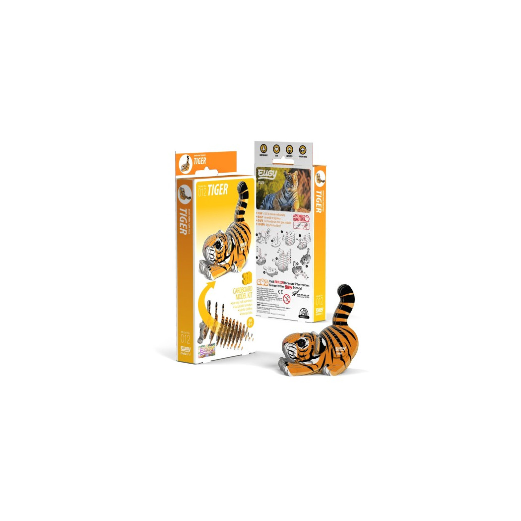 Tygrys - Eko Układanka 3D - Eugy