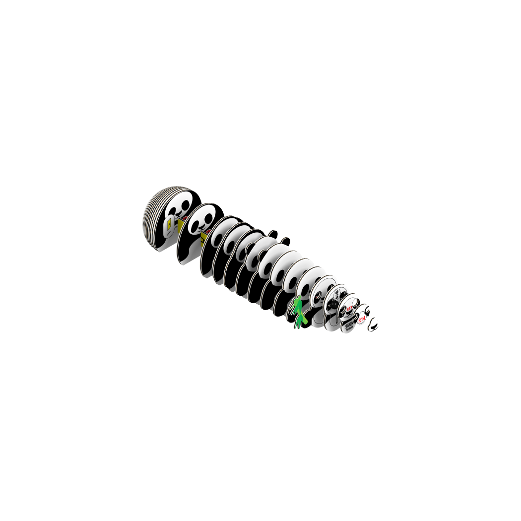 Panda - Eko Układanka 3D - Eugy