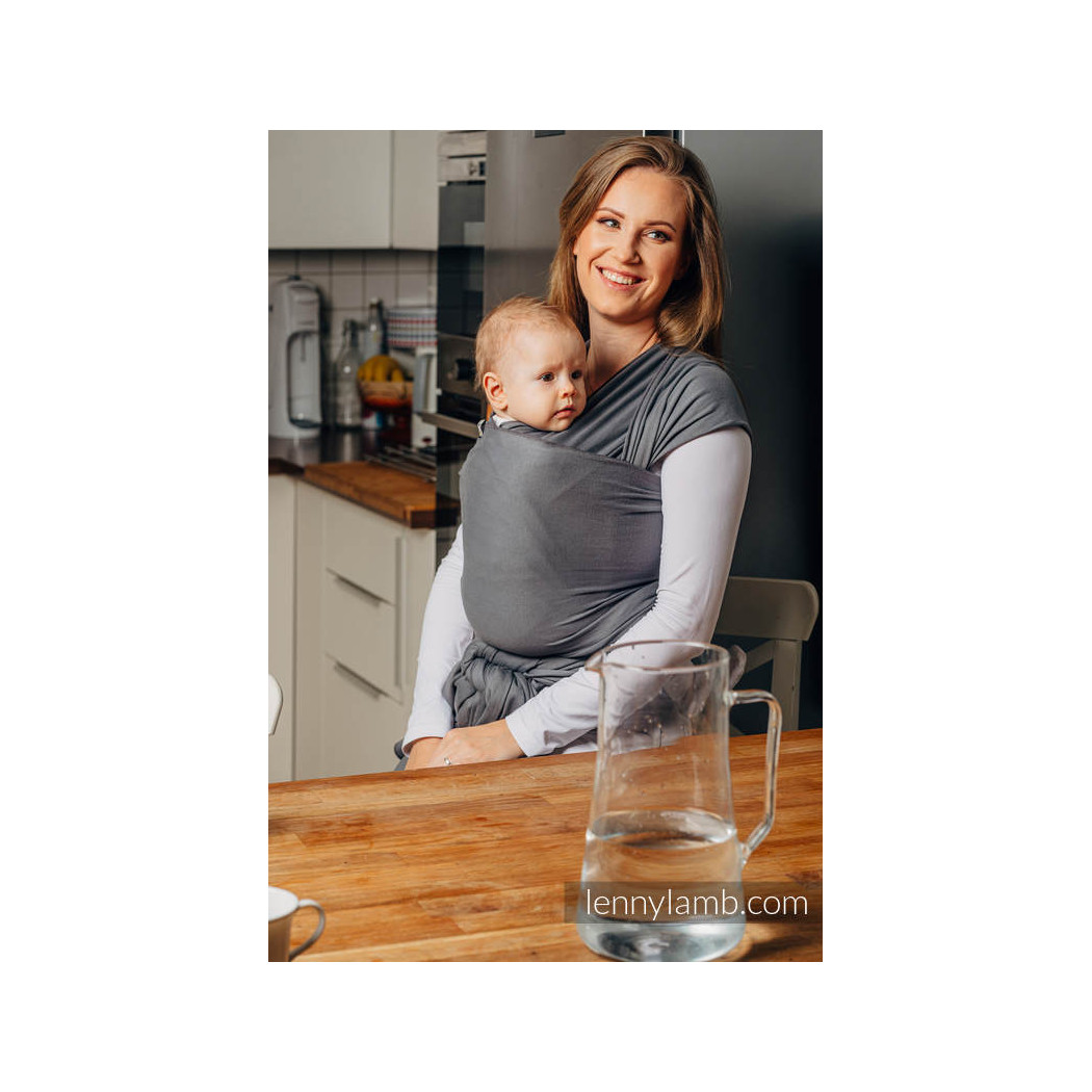 ANTRACYT - Elastyczna Chusta do noszenia dzieci - Bawełna - Rozmiar 5 metrów - LennyLamb