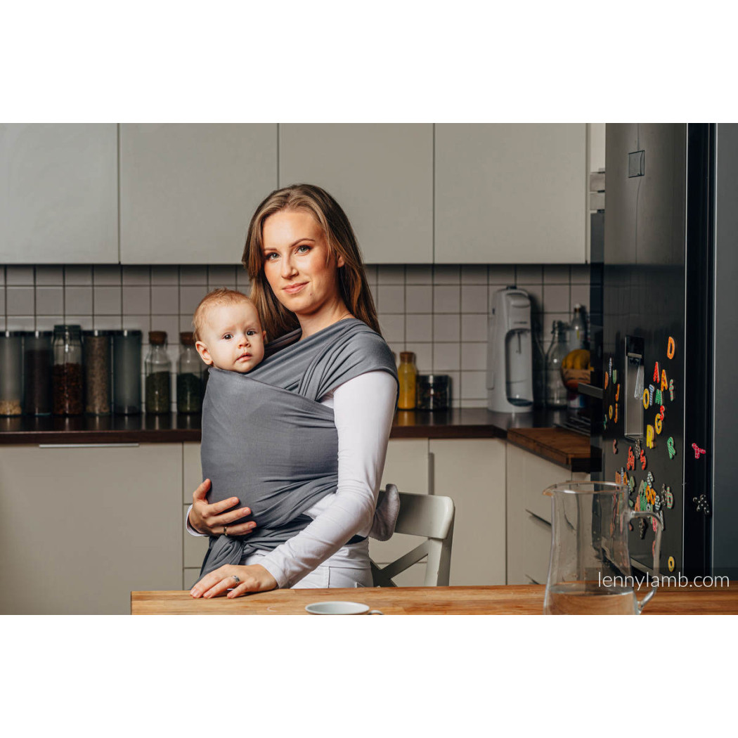 ANTRACYT - Elastyczna Chusta do noszenia dzieci - Bawełna - Rozmiar 5 metrów - LennyLamb