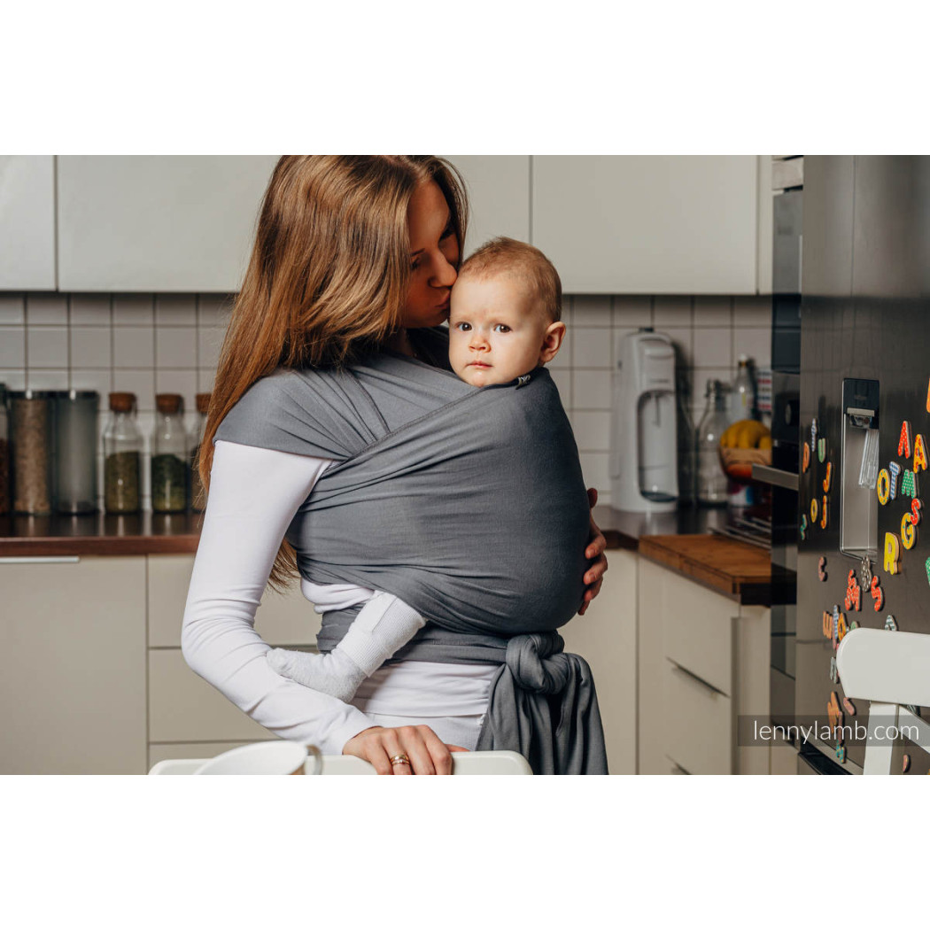 ANTRACYT - Elastyczna Chusta do noszenia dzieci - Bawełna - Rozmiar 5 metrów - LennyLamb