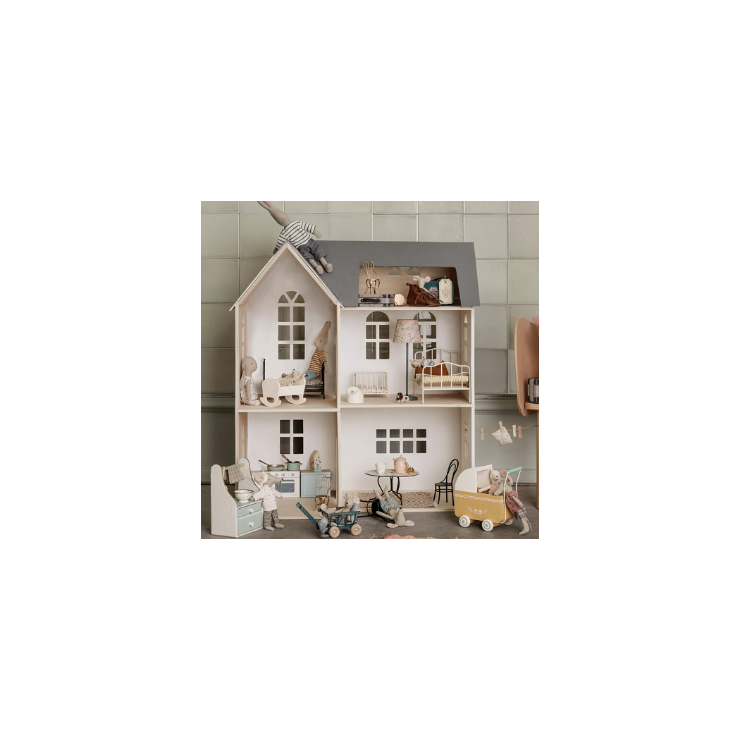 Stolik z Krzesłami - Dining Table Set With 2 Chairs - Akcesoria dla Lalek - Maileg