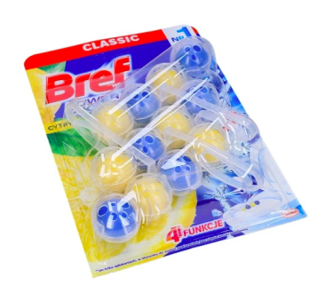 Power Active Lemon - Bref Zawieszka WC Kulki 3 sztuki