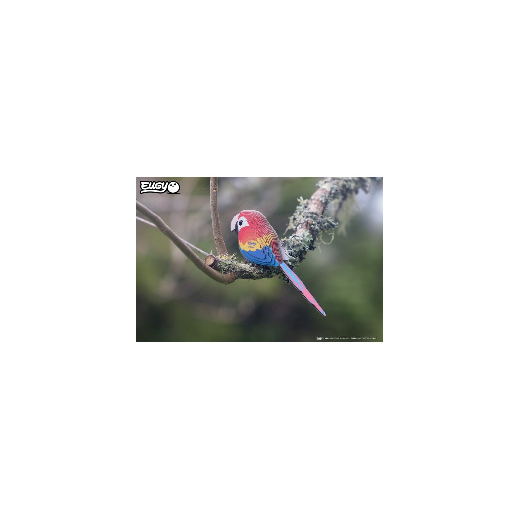 Papuga - Eko Układanka 3D - Eugy