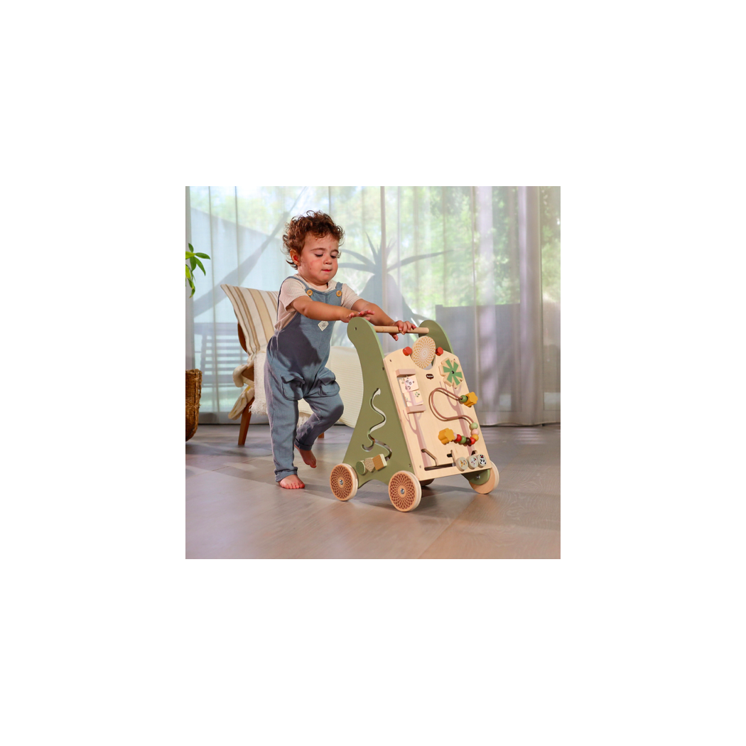Drewniany Edukacyjny Chodzik - Pchacz 2w1 - Zabawka Interaktywna - Tiny Love