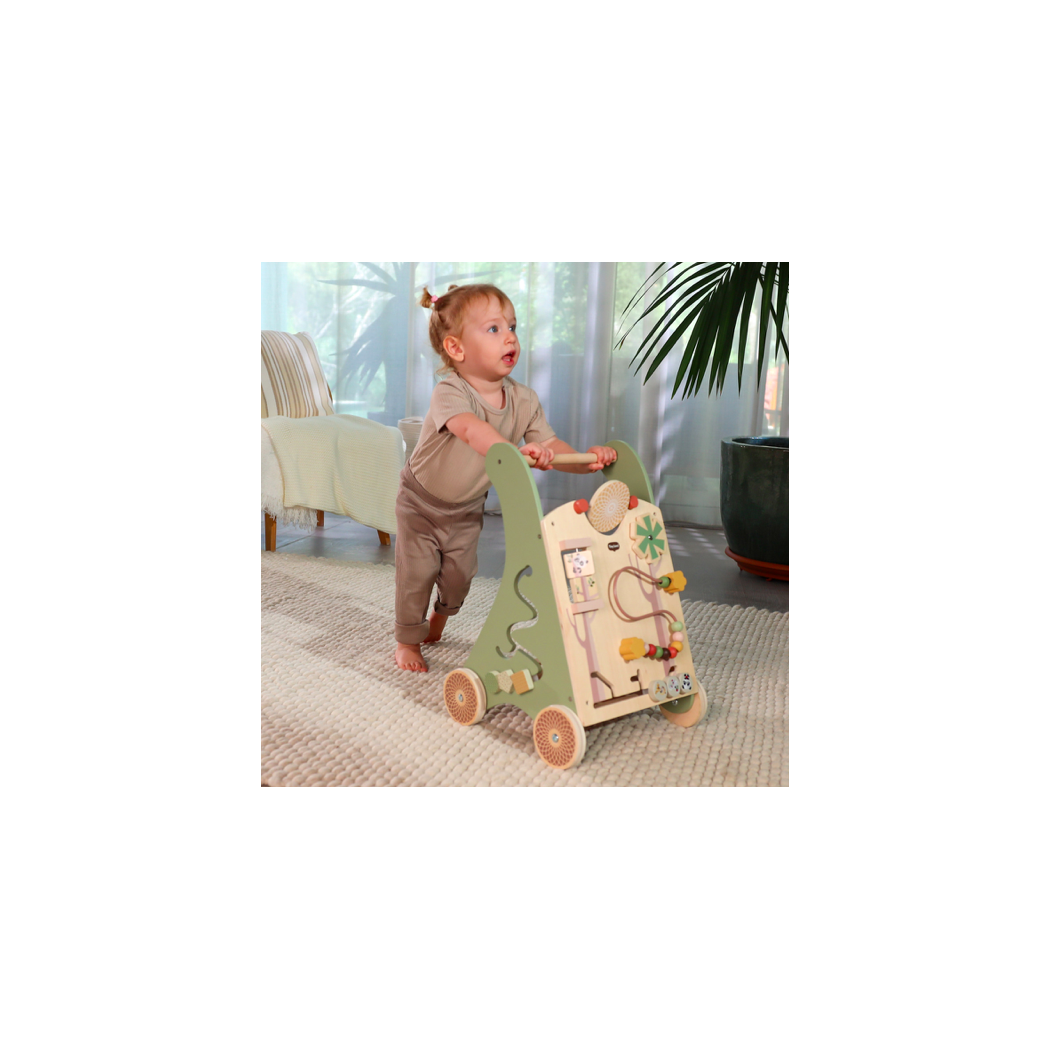 Drewniany Edukacyjny Chodzik - Pchacz 2w1 - Zabawka Interaktywna - Tiny Love