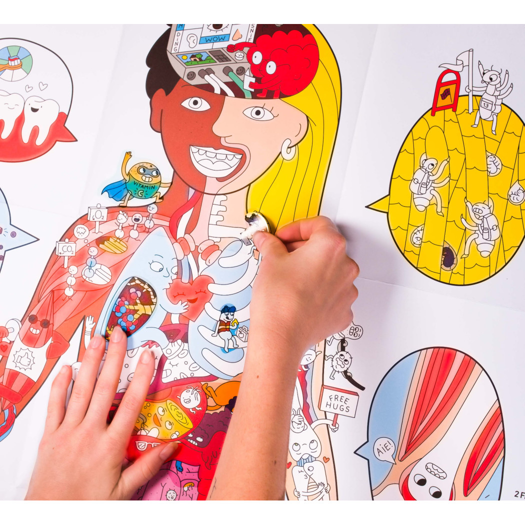 Plakat z Naklejkami - Moje Ciało - OMY