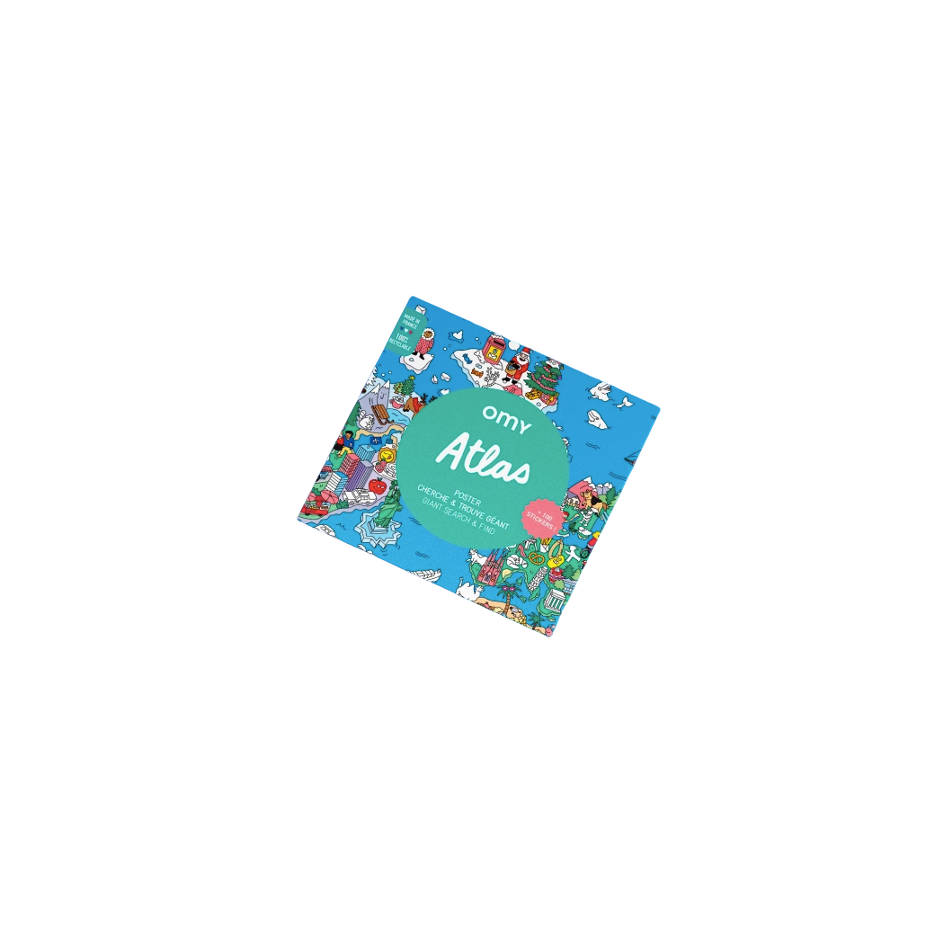 Plakat z Naklejkami - Atlas - OMY