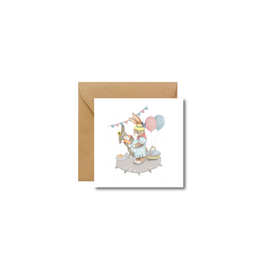 Kartka Na Baby Shower - Hi Little