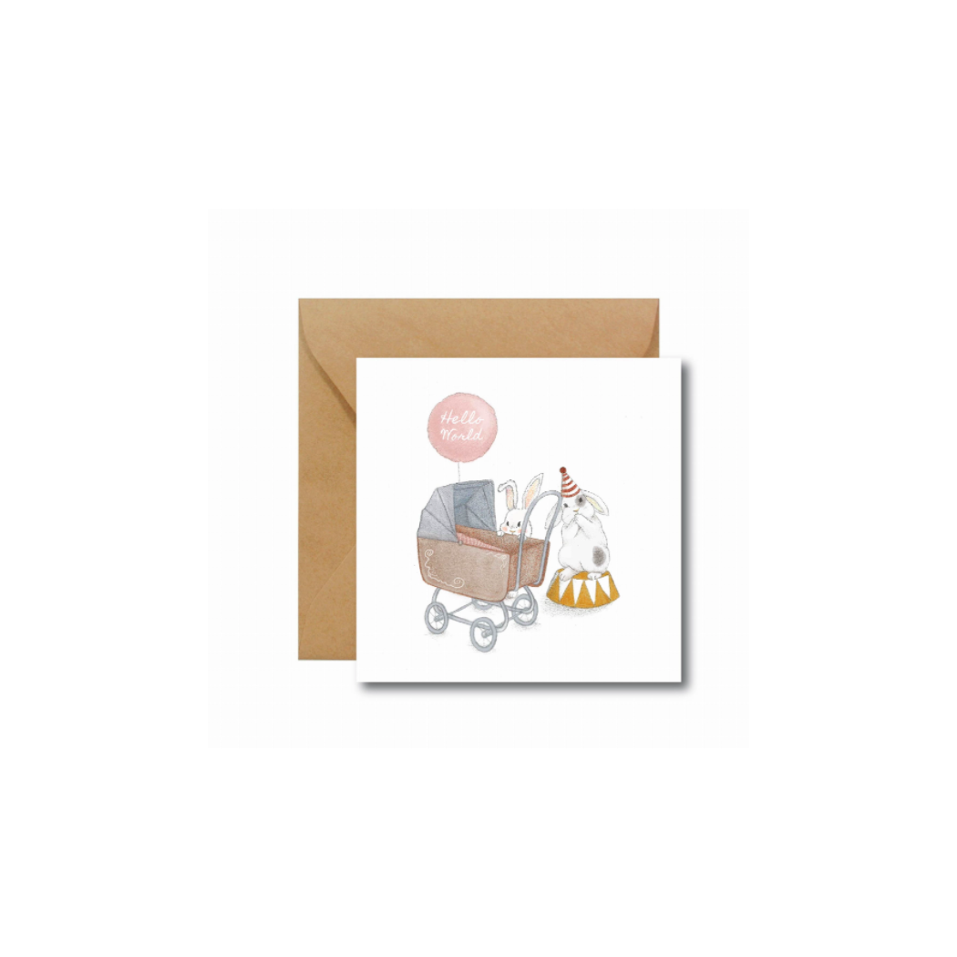 Hello World - Kartka Na Narodziny Dziecka - Hi Little