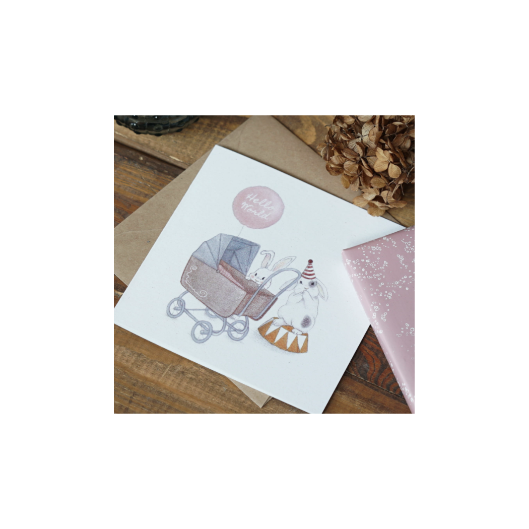 Hello World - Kartka Na Narodziny Dziecka - Hi Little