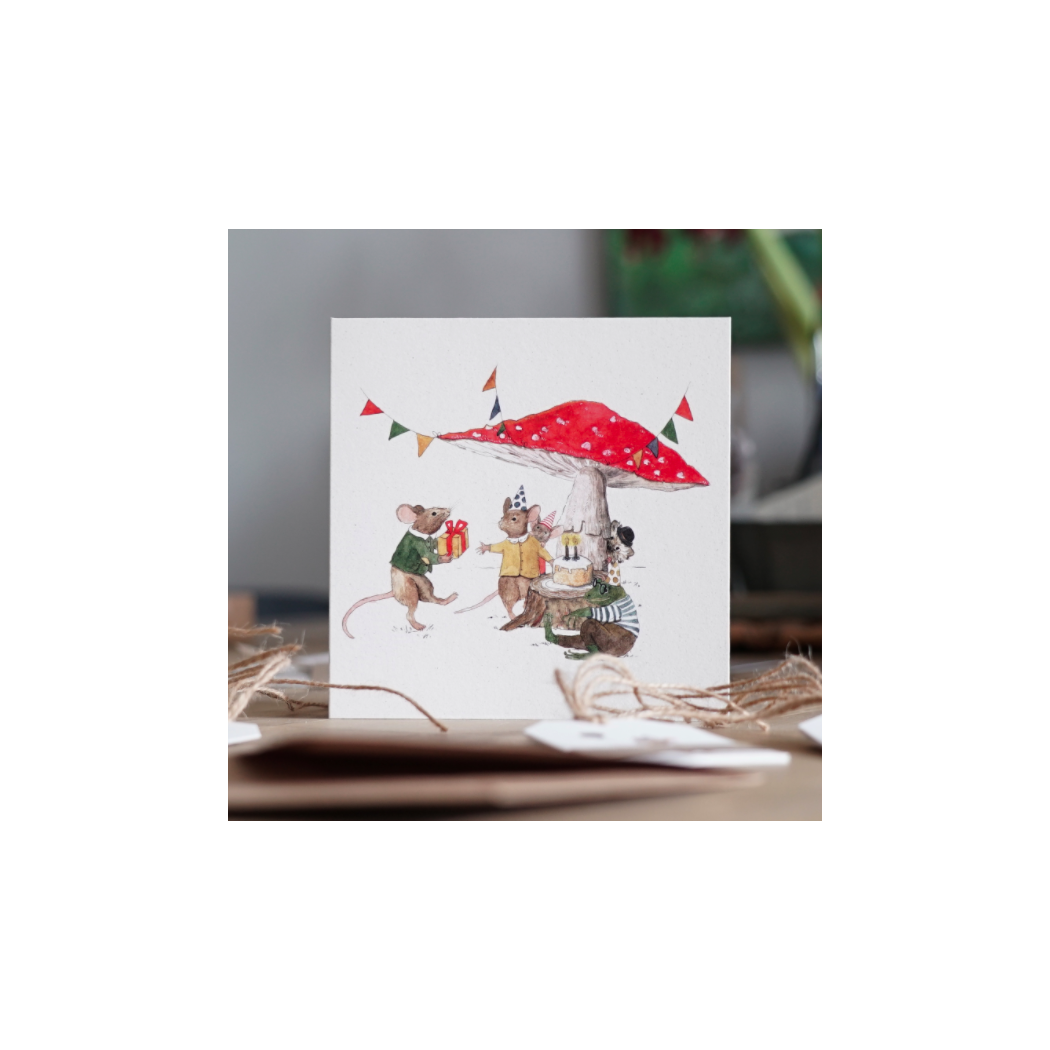 Pod Muchomorem - Kartka Urodzinowa - Hi Little