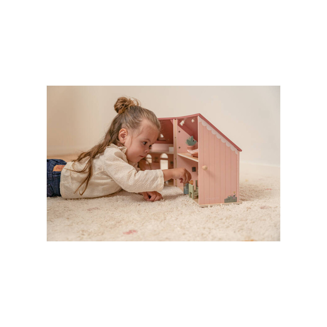 Przenośny Domek Dla Lalek z Wyposażeniem FSC - Little Dutch