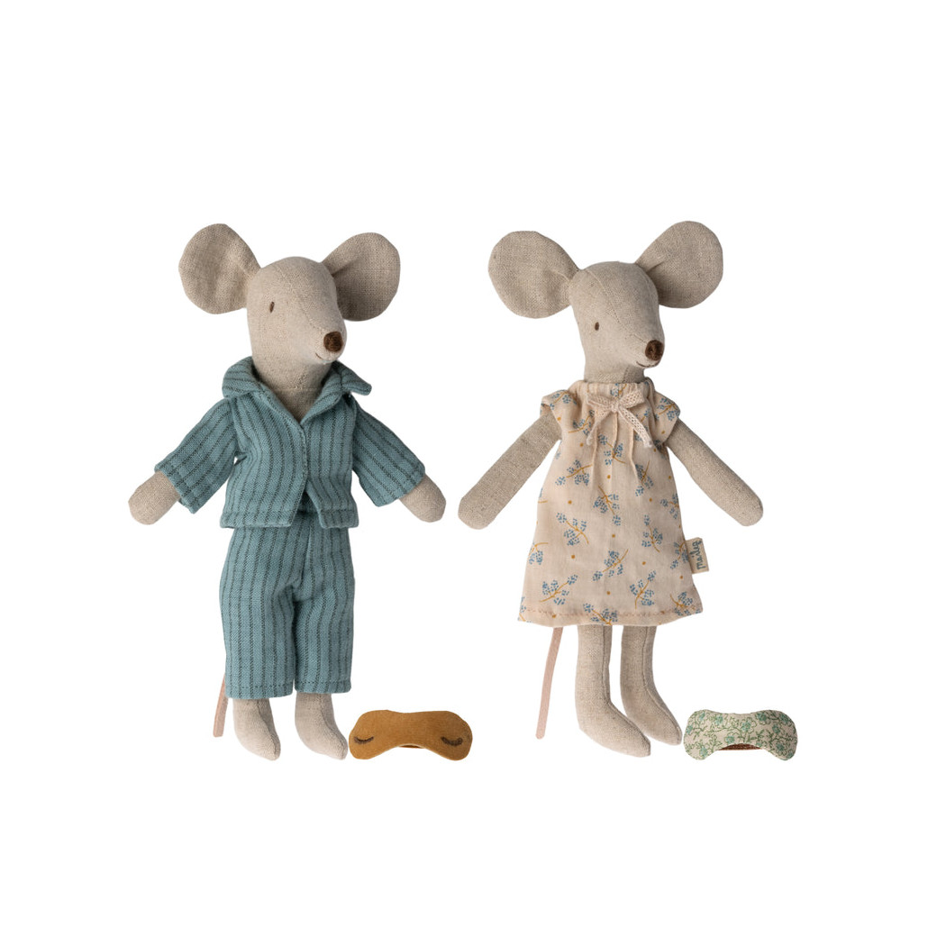 Mama i Tata w Pudełku 17 cm - Mum & Dad Mice In Cigarbox - Maileg