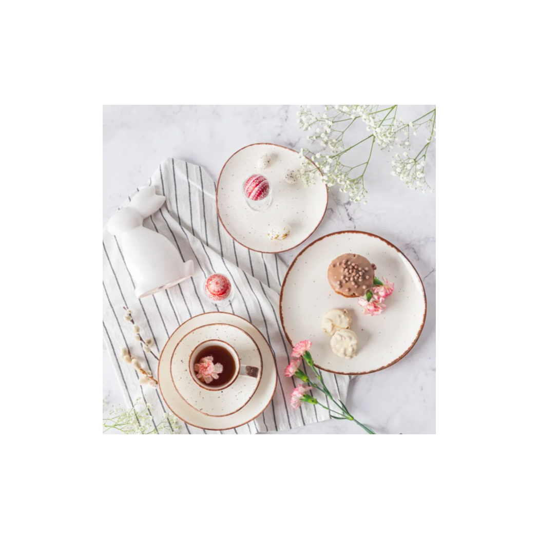 Organic Sand - Talerz Deserowy 19,5 cm - Porcelanowy - Altom Design