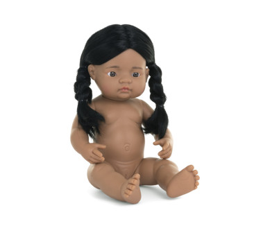 Rdzenna Amerykanka 38 cm - Lalka Dziewczynka -  Ciemne Włosy - Miniland Doll - Miniland
