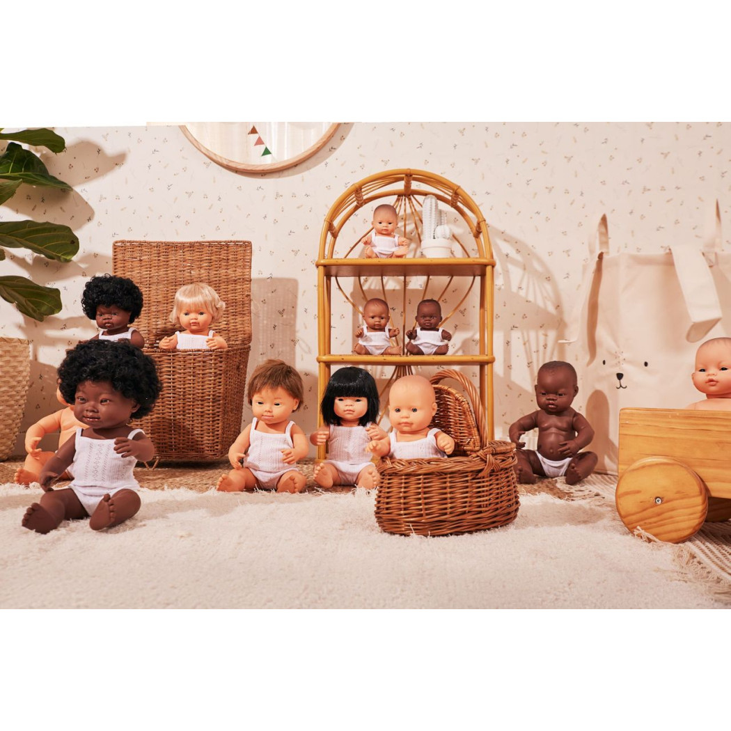 Rdzenna Amerykanka 38 cm - Lalka Dziewczynka -  Ciemne Włosy - Miniland Doll - Miniland