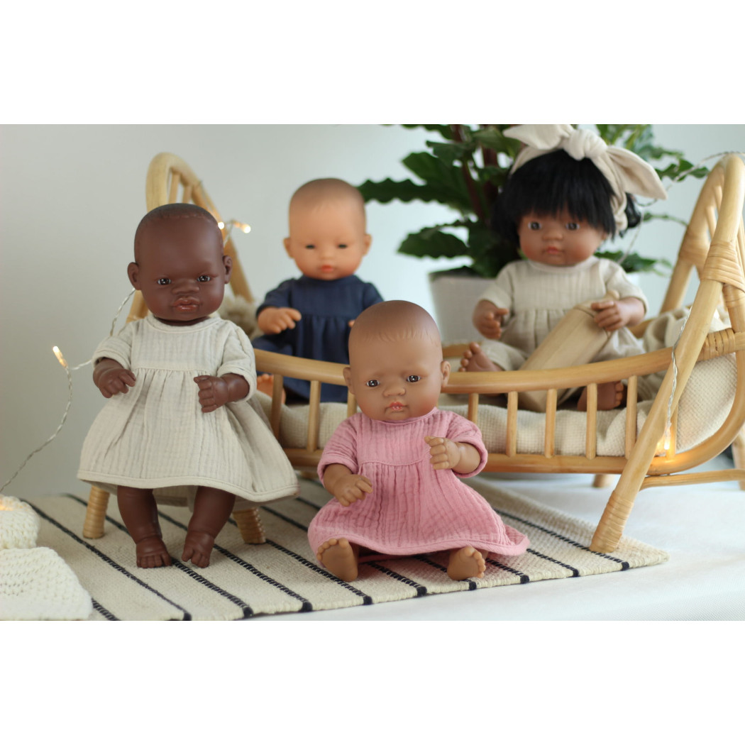 Rdzenna Amerykanka 38 cm - Lalka Dziewczynka -  Ciemne Włosy - Miniland Doll - Miniland