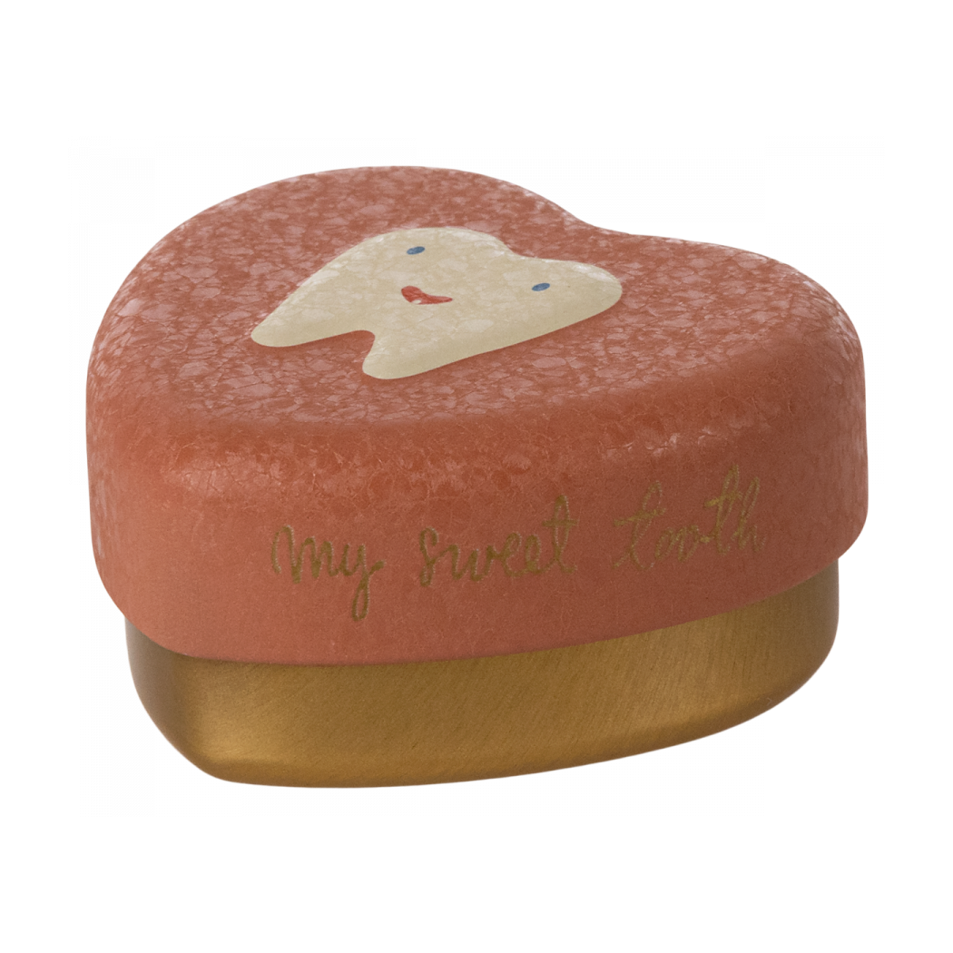 Serce Pudełko na Zęby Mleczaki - Różowe Serduszko na Ząbek Mleczny - Tooth Box Rose Heart - Maileg