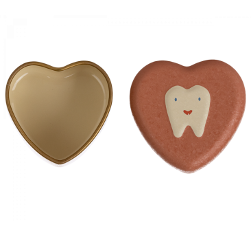 Serce Pudełko na Zęby Mleczaki - Różowe Serduszko na Ząbek Mleczny - Tooth Box Rose Heart - Maileg
