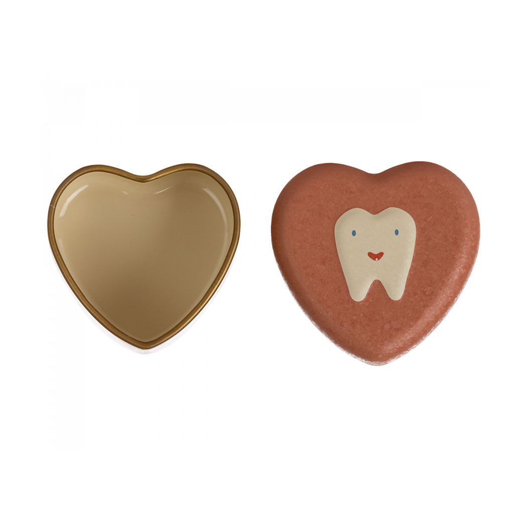 Serce Pudełko na Zęby Mleczaki - Różowe Serduszko na Ząbek Mleczny - Tooth Box Rose Heart - Maileg