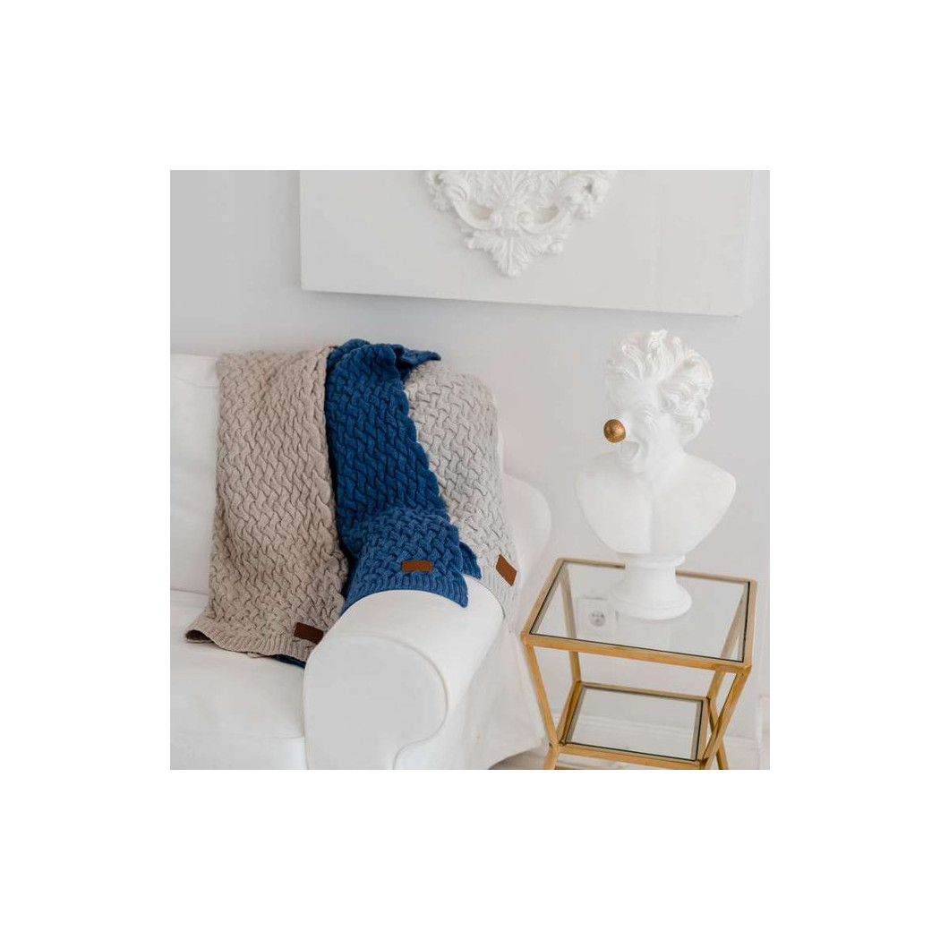 Stoned Green - Koc z Wełny Merynosa - Zielony - 85x85 - 100% Wełna Merino - La Millou