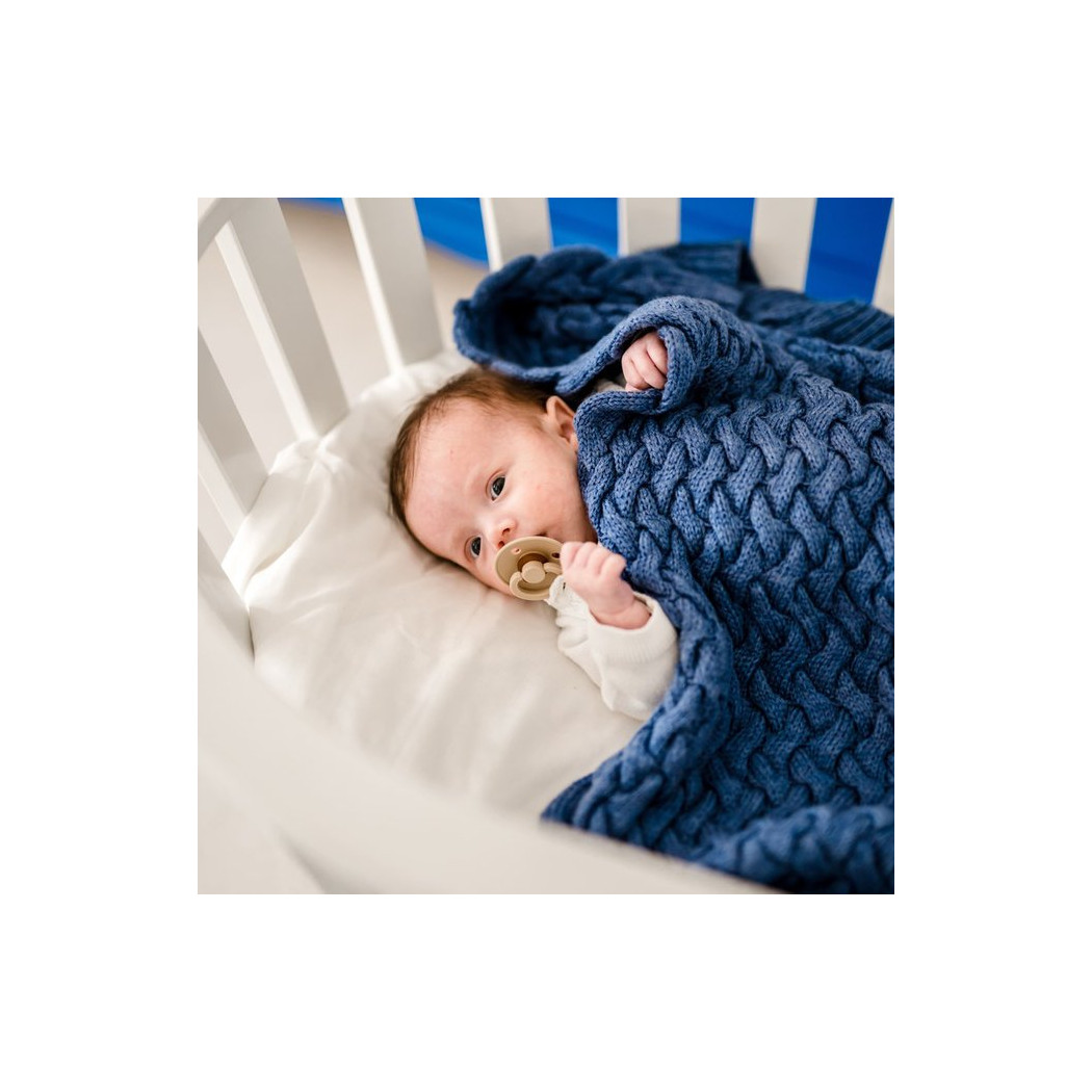 Stoned Green - Koc z Wełny Merynosa - Zielony - 85x85 - 100% Wełna Merino - La Millou