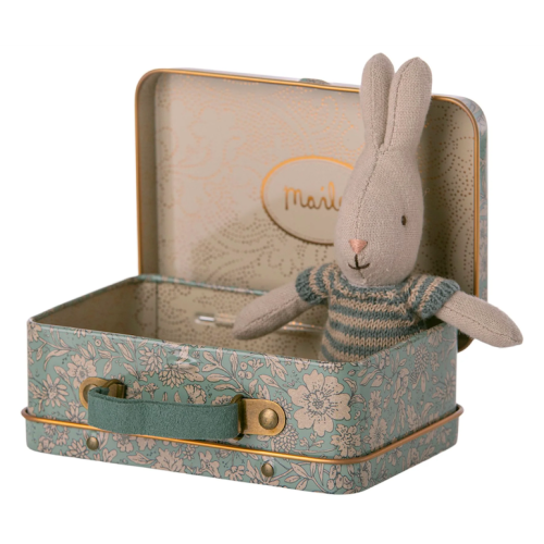 Ciemnoniebieski Króliczek w Walizce - Rabbit in suitcase - Maileg