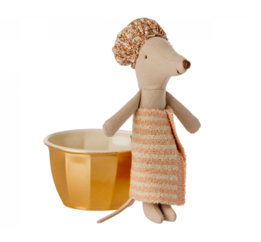 Myszka w Spa z Różowym Ręcznikiem - Wellness Mouse - Big Sister - Maileg
