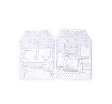 Domek Myszek - Kolorowanka z Naklejkami - Moulin Roty