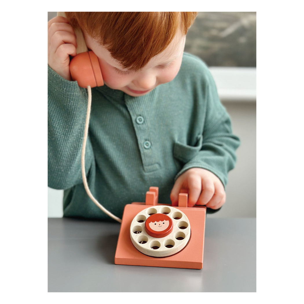 Drewniany Telefon Stacjonarny - Mentari - Tender Leaf