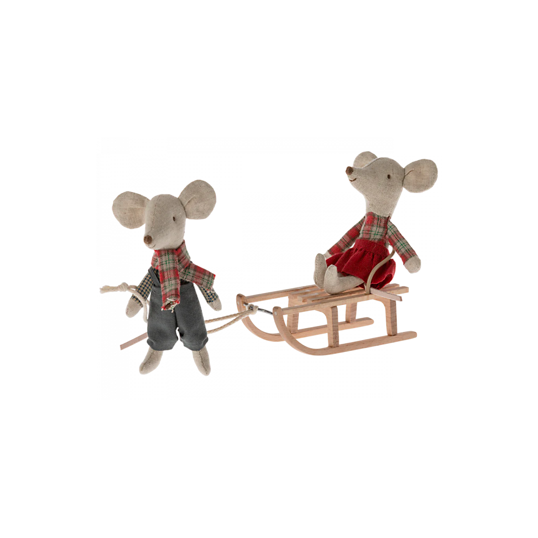 Saneczki - Sled Mouse - Akcesoria Dla Lalek - Maileg Christmas