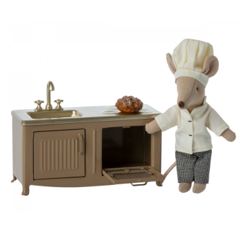 Brązowa Kuchnia - Kitchen Mouse - Light Brown - Akcesoria dla Lalek - Maileg