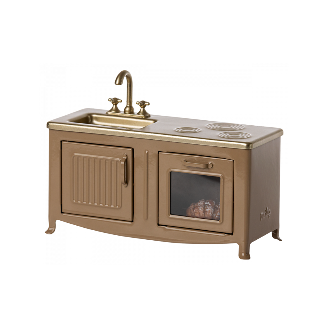 Brązowa Kuchnia - Kitchen Mouse - Light Brown - Akcesoria dla Lalek - Maileg