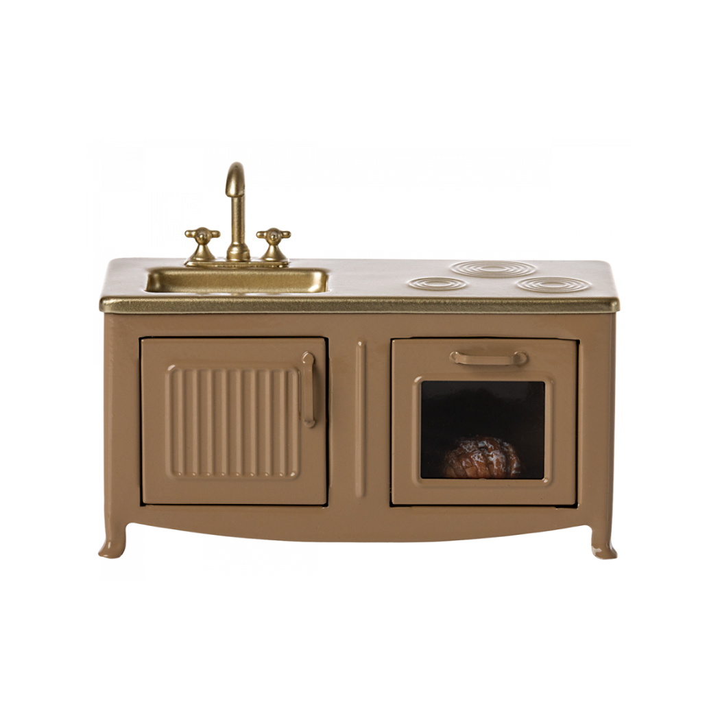 Brązowa Kuchnia - Kitchen Mouse - Light Brown - Akcesoria dla Lalek - Maileg