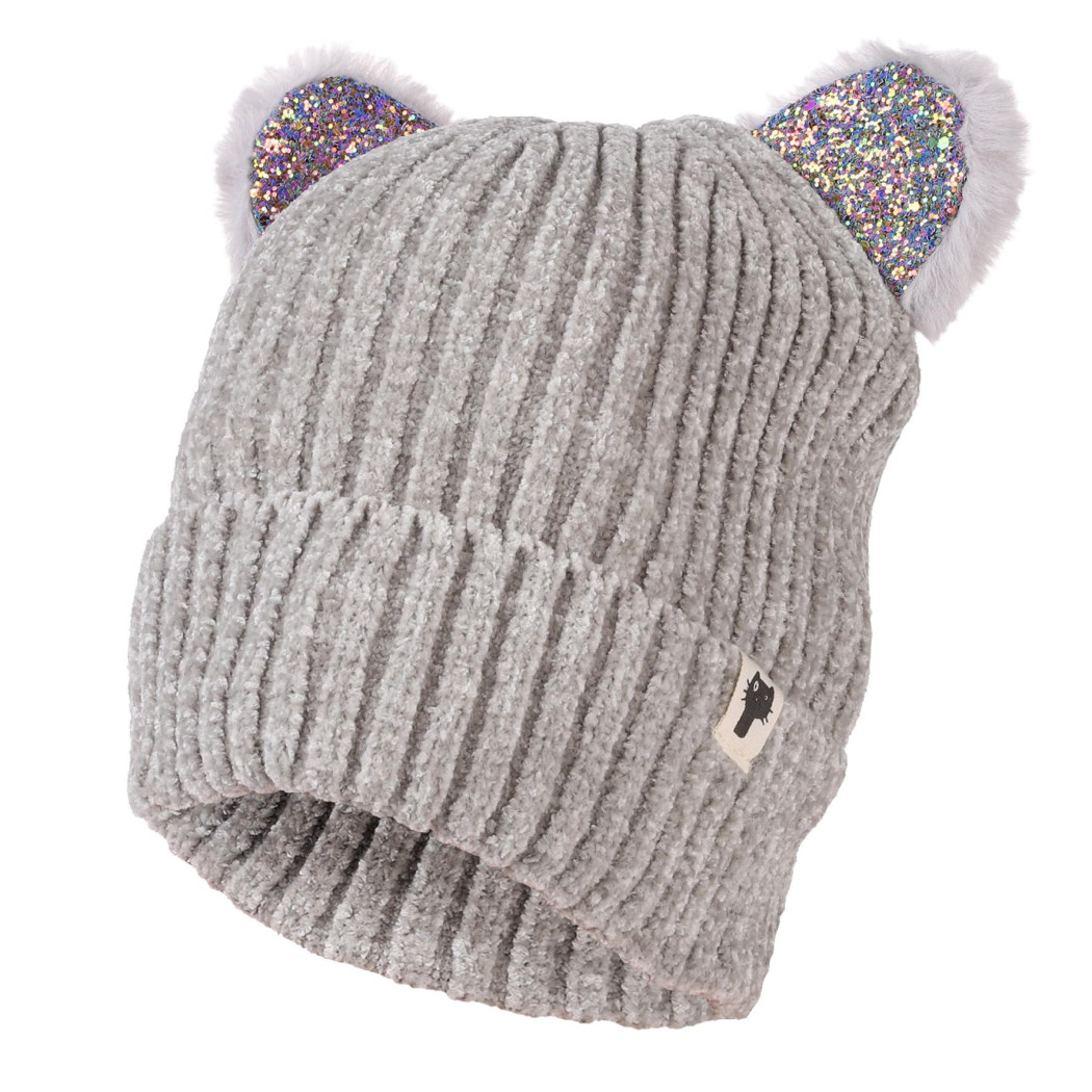 WYPRZEDAŻ Szara Czapka Dziecięca z Uszkami - MORAJ