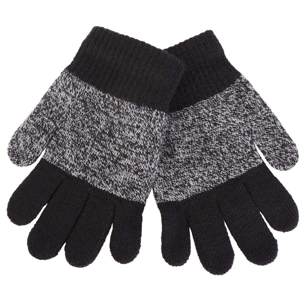 Czarne - Rękawiczki Dziecięce 16 cm - Pięciopalczaste RRK250-004 - MORAJ