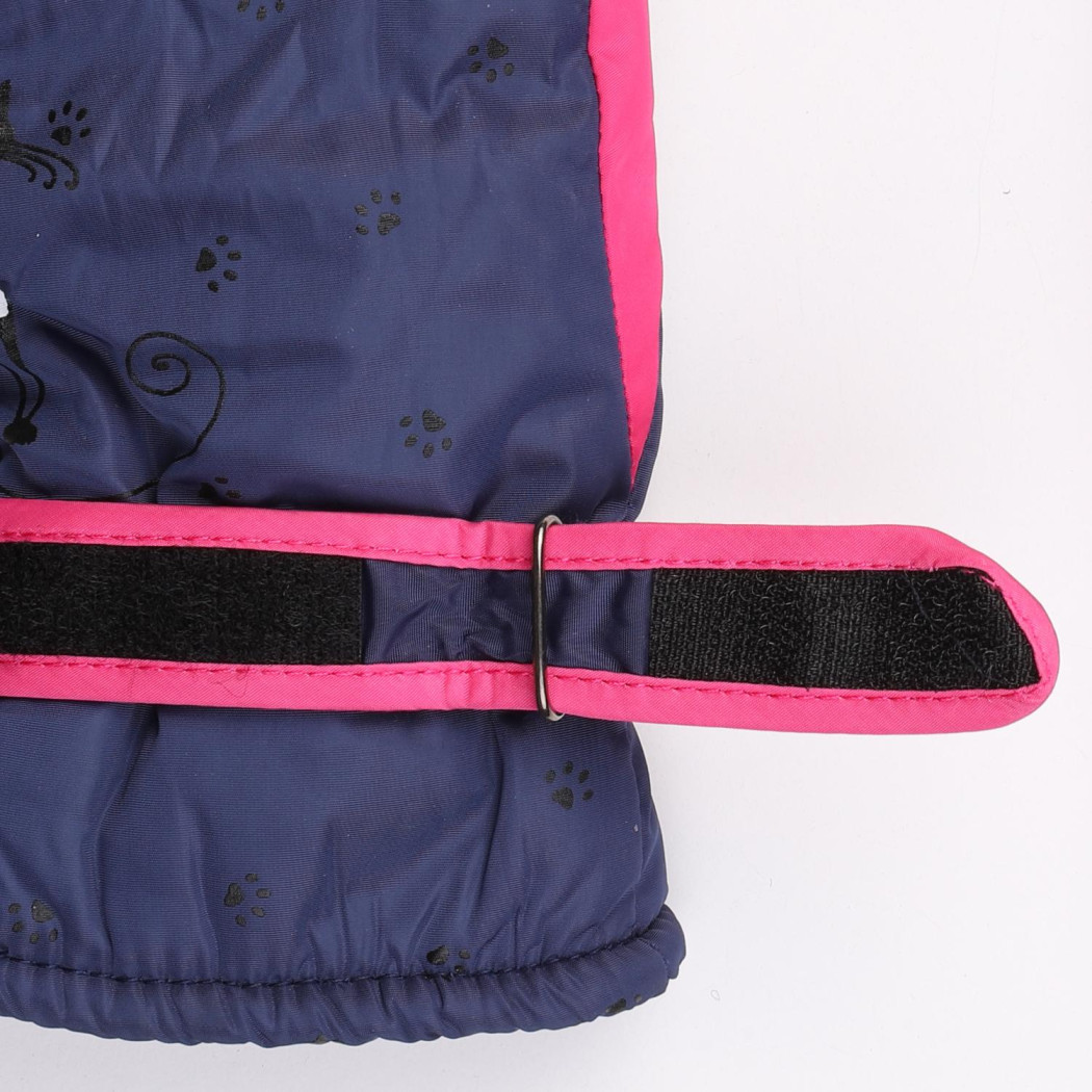 Granatowe Ortalionowe - Rękawiczki Dziecięce 20 cm - Pięciopalczaste - MORAJ