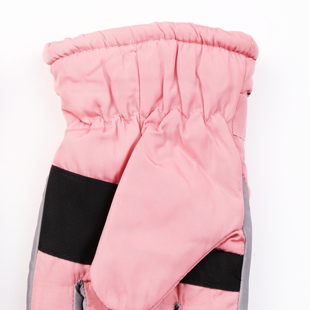 Różowe Ortalionowe - Rękawiczki Dziecięce 20 cm - Pięciopalczaste - MORAJ