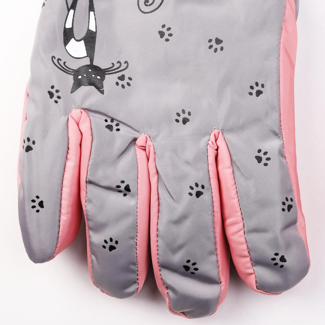 Szare Ortalionowe - Rękawiczki Dziecięce 18 cm - Pięciopalczaste - MORAJ