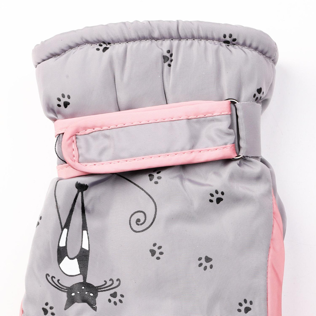 Szare Ortalionowe - Rękawiczki Dziecięce 18 cm - Pięciopalczaste - MORAJ