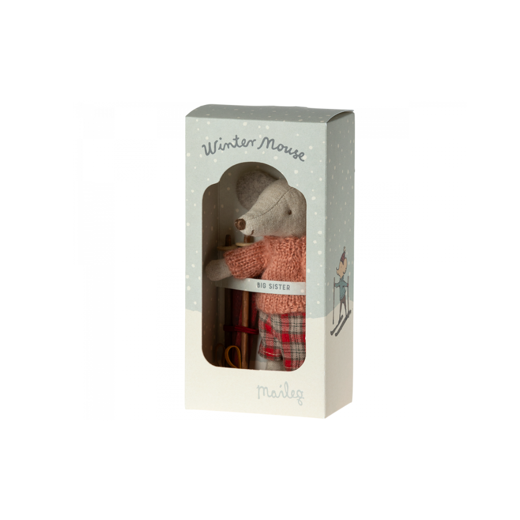 Starsza Siostra z Nartami - Winter Mouse - Big Sister - Maileg