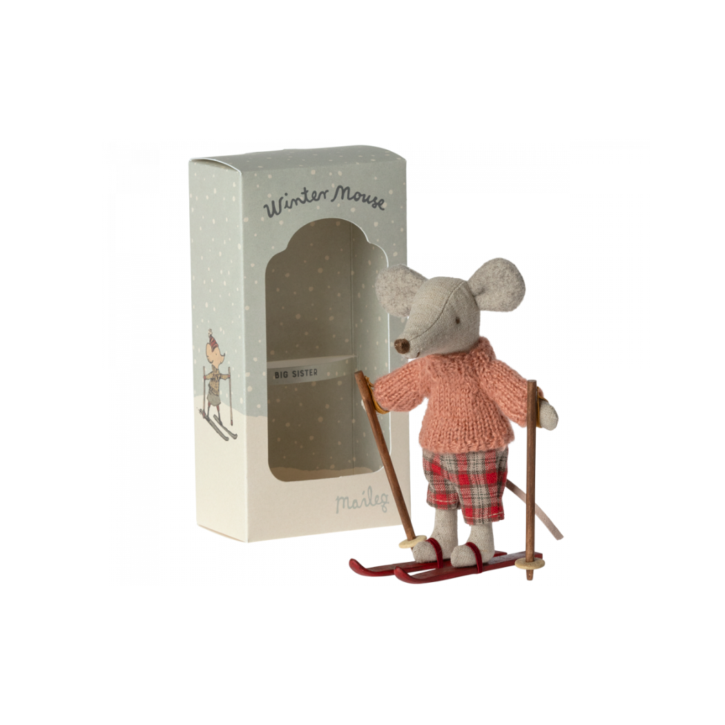 Starsza Siostra z Nartami - Winter Mouse - Big Sister - Maileg