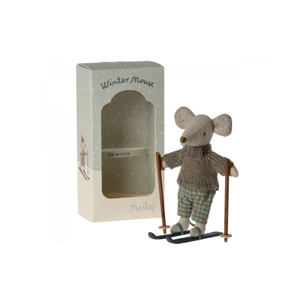 Starszy Brat z Nartami - Winter mouse - Big Brother - Maileg