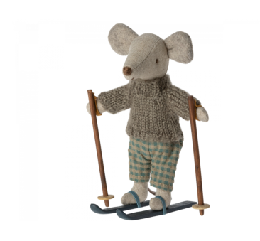 Starszy Brat z Nartami - Winter mouse - Big Brother - Maileg