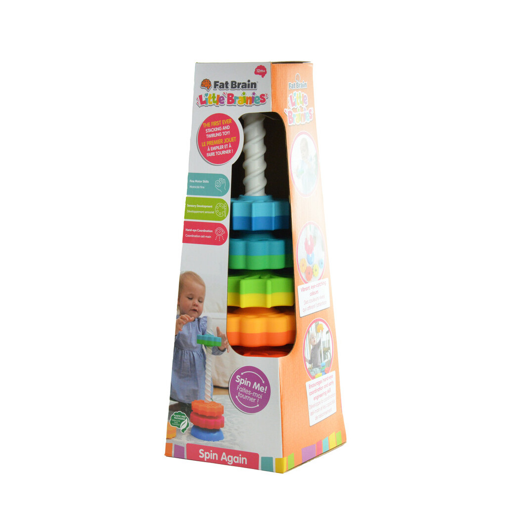 Zakręcona Wieża Spin Again - Sensoryczna Piramida - Fat Brain Toys
