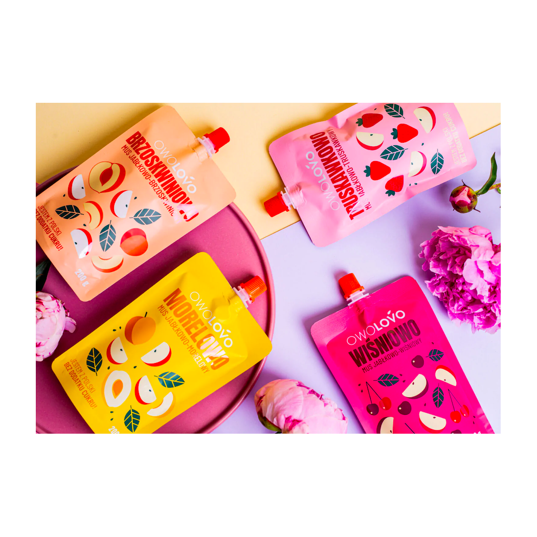 MUS JABŁKOWO - JAGODOWY - OWOLOVO