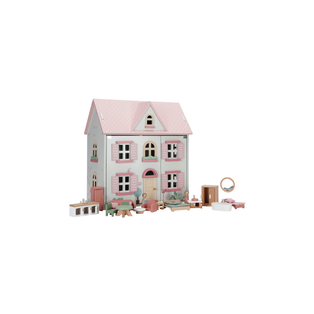 Duży Domek Dla Lalek FSC z Wyposażeniem - Little Dutch